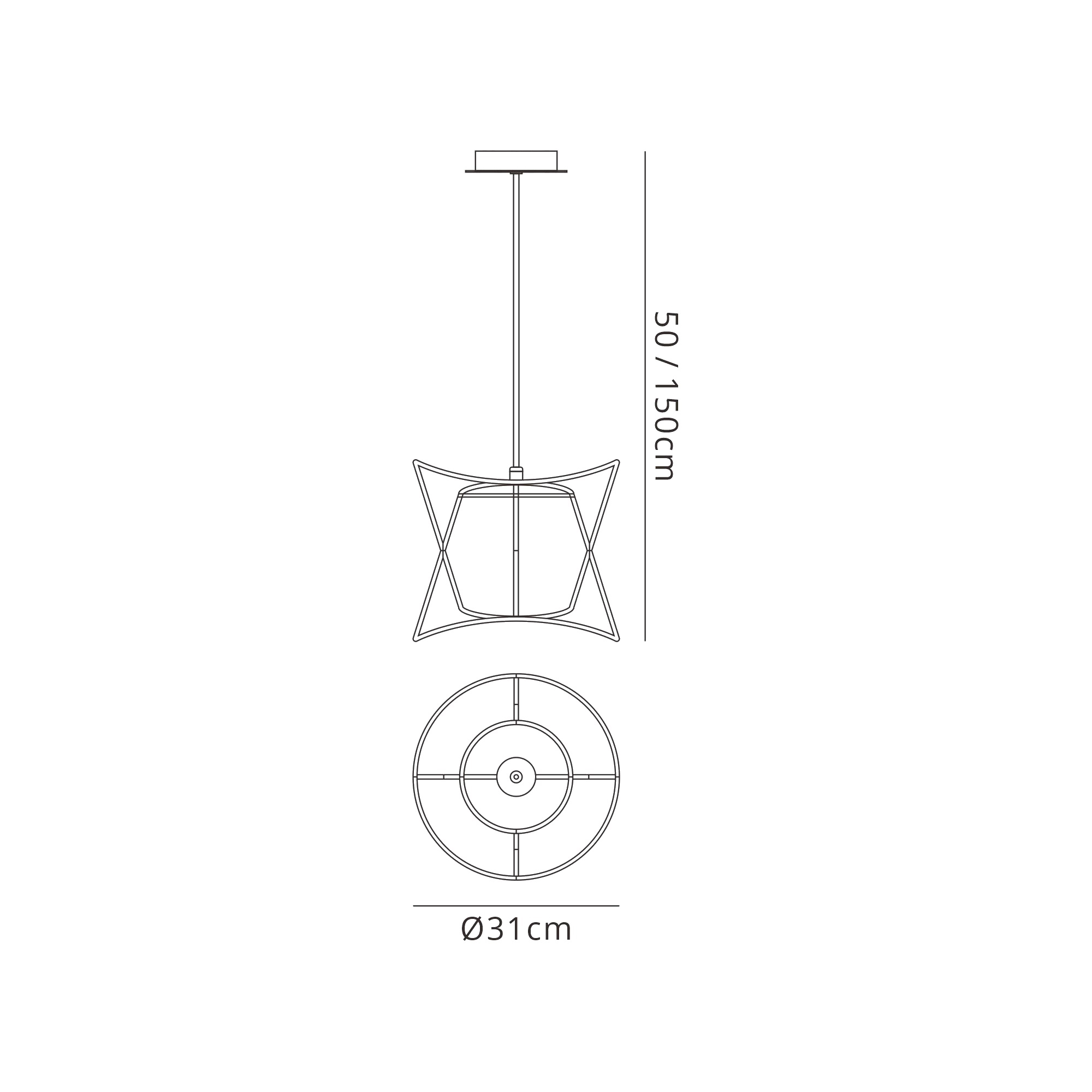 M7131  Polinesia 31cm Pendant 1 Light IP44